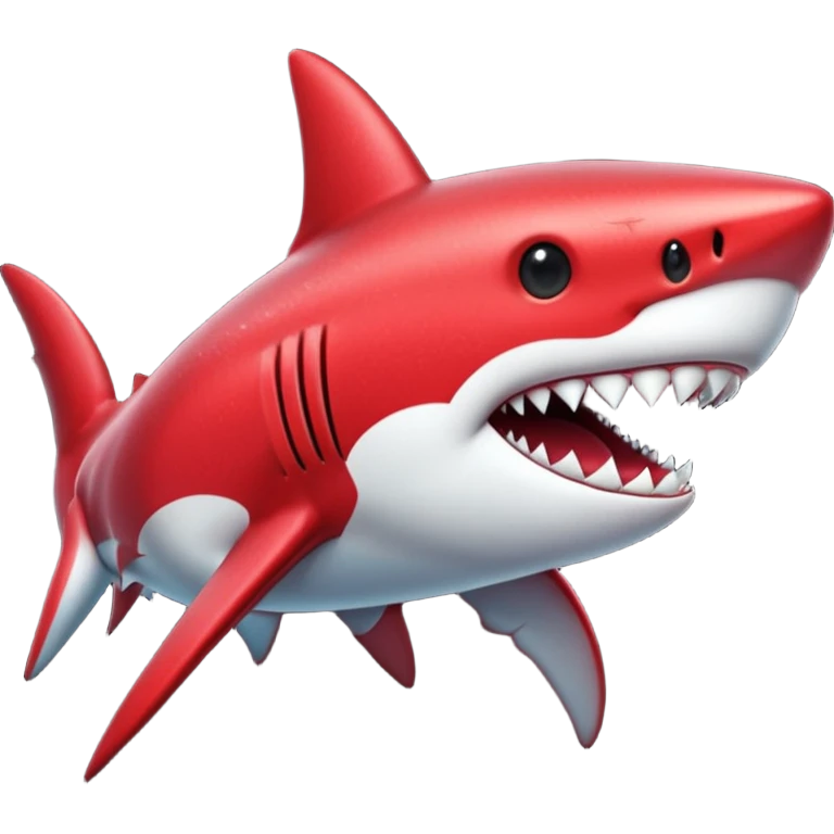 red glitter shark emoji