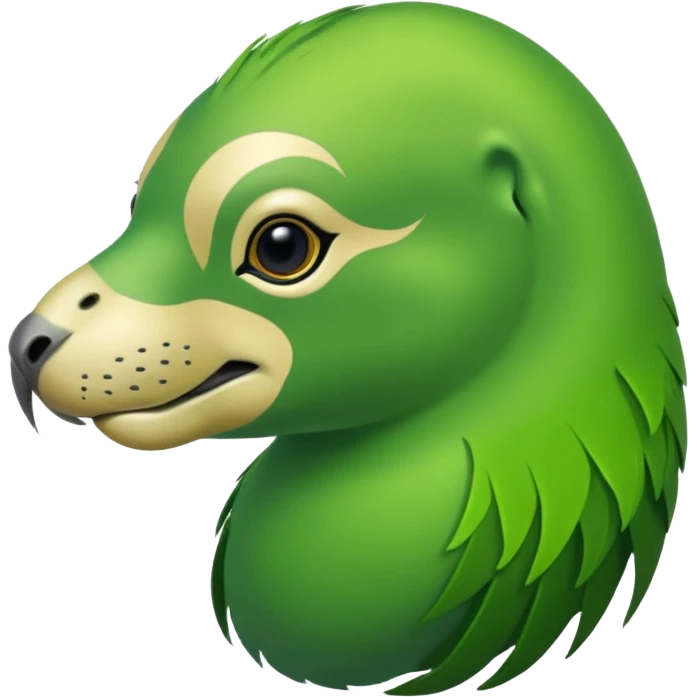 Green Feathered sea lion emoji