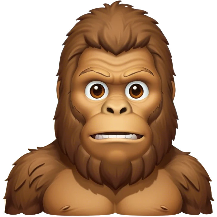 Bigfoot by a beach emoji