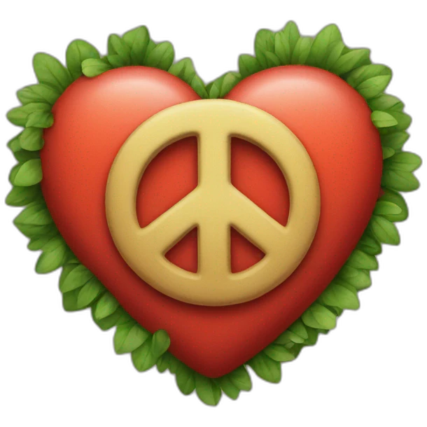 Heart and peace emoji