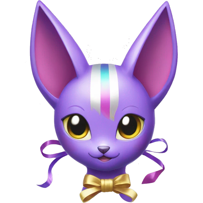 Shiny colorful Espeon with ribbons emoji