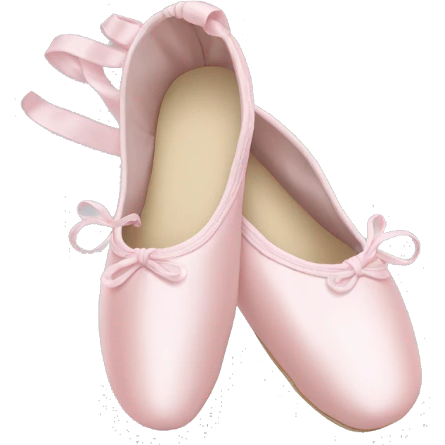 Pale light pink ballet shoes emoji