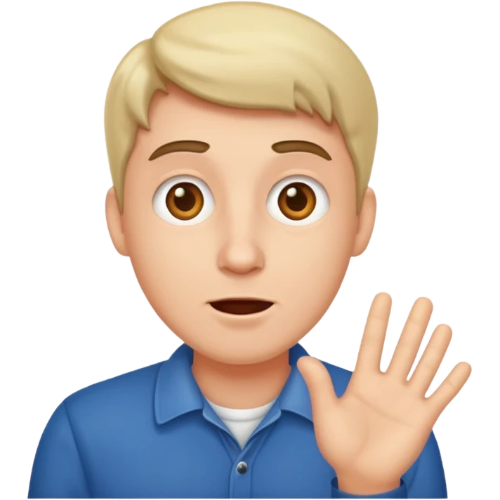 приятно удивленный мужчина  emoji