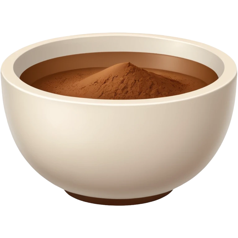 white bowl with a simple brown color inside, no liquid or gloss emoji