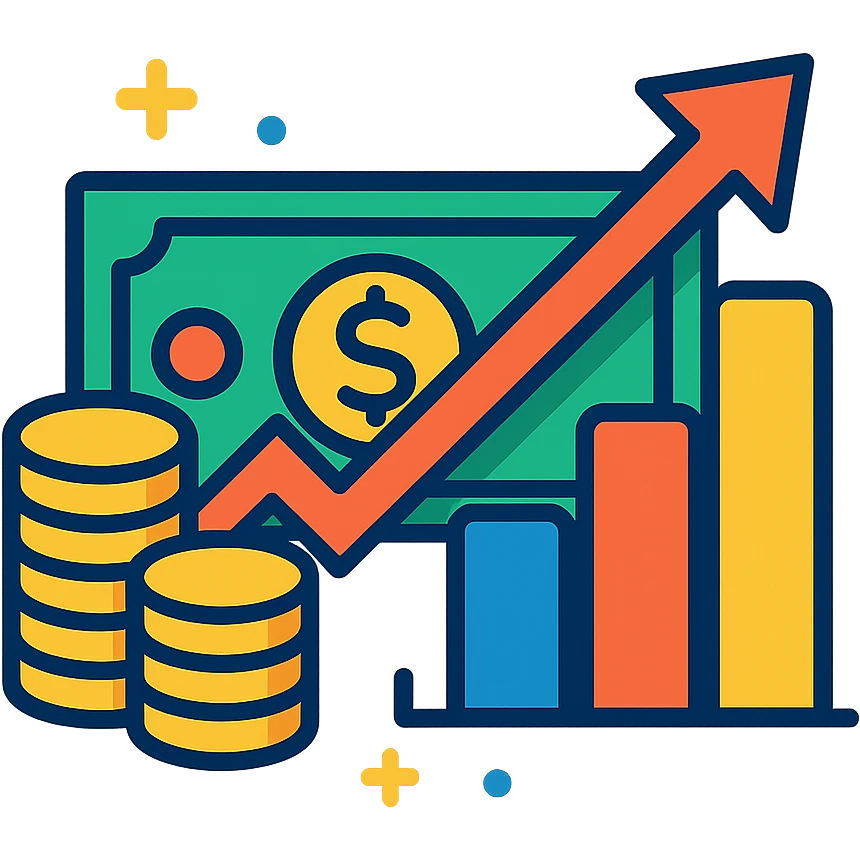 vibrant toon style finance concept emoji