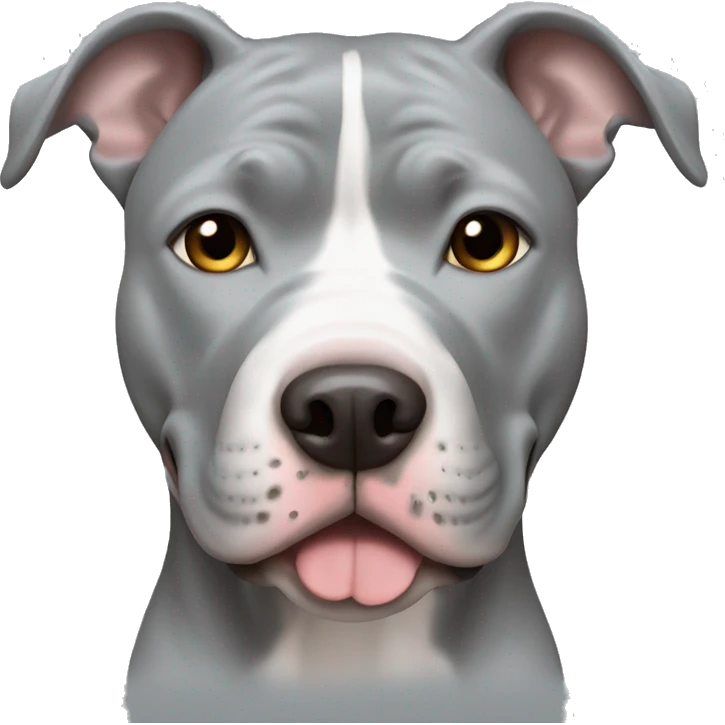 light grey pitbull  emoji