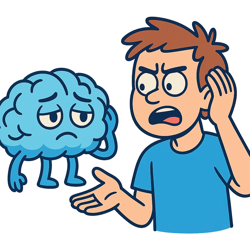 brain icon in flat-toon style, using primary colors #EDF6FE, #69CEFF, #4858FF and secondary colors #5AEEFE, #465AFE, #D0F2E3, #ADE0FE emoji
