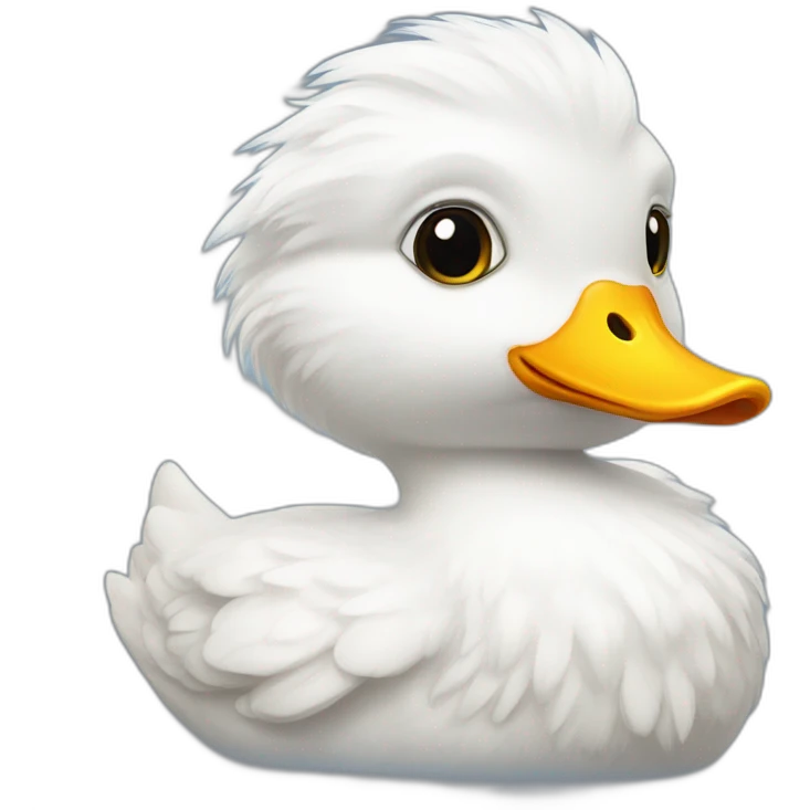 fluffy white duck emoji