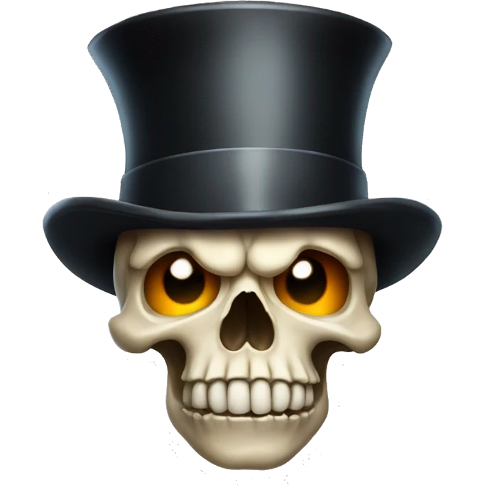 skull surprised with tophat emoji