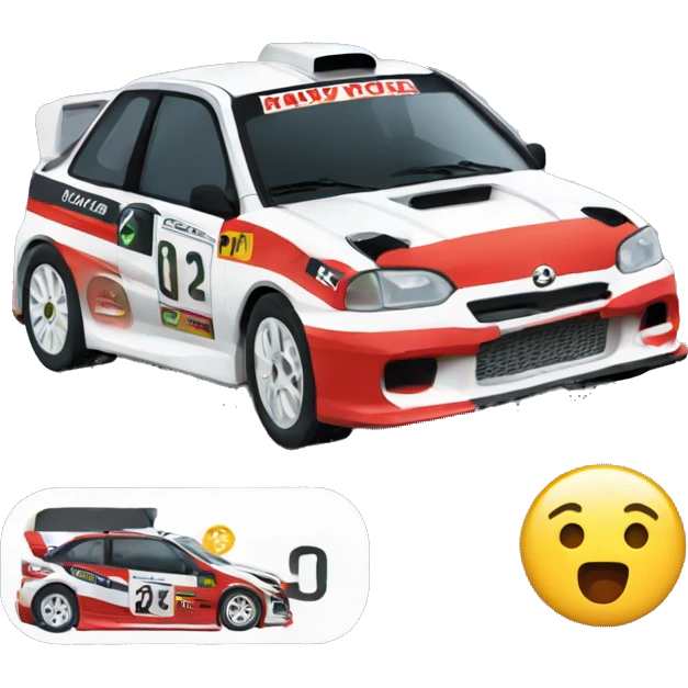 Rally car emoji