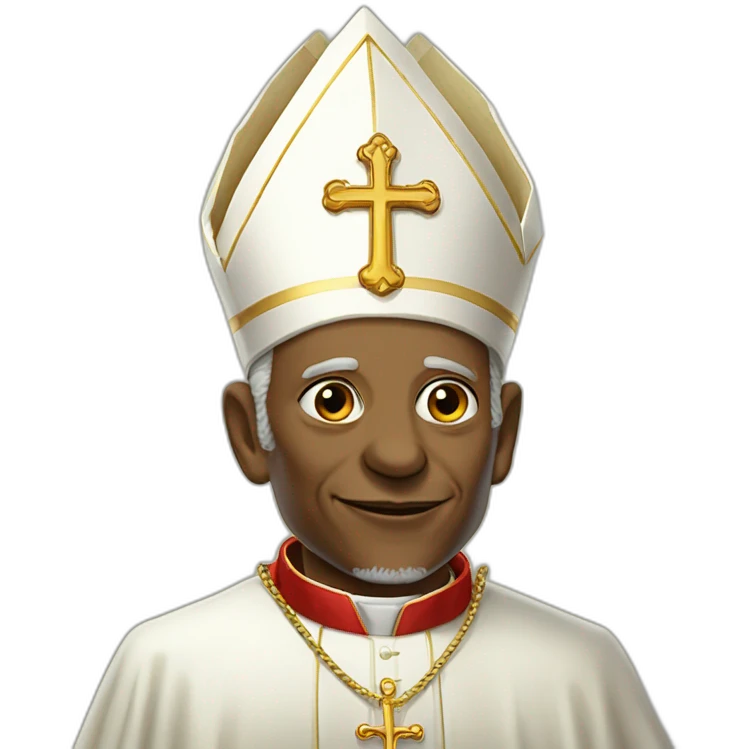 Lizard pope wearing zucchetto and pope robe emoji