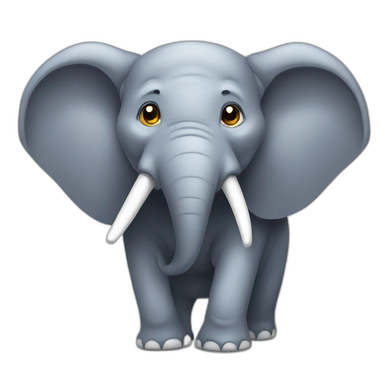 éléphant sur souris emoji