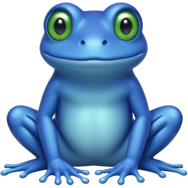 Un sapo de color azul emoji