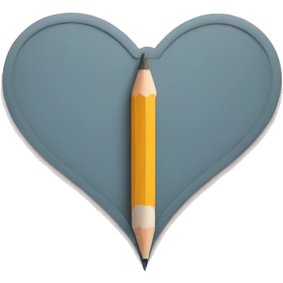 pencil outline of a heart  emoji