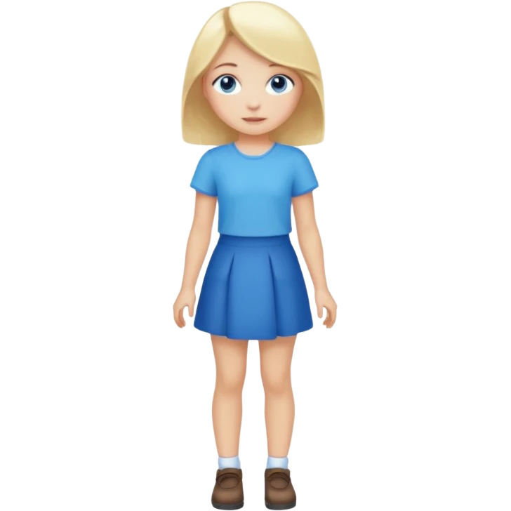 cute girl fuul body with blonde hair emoji