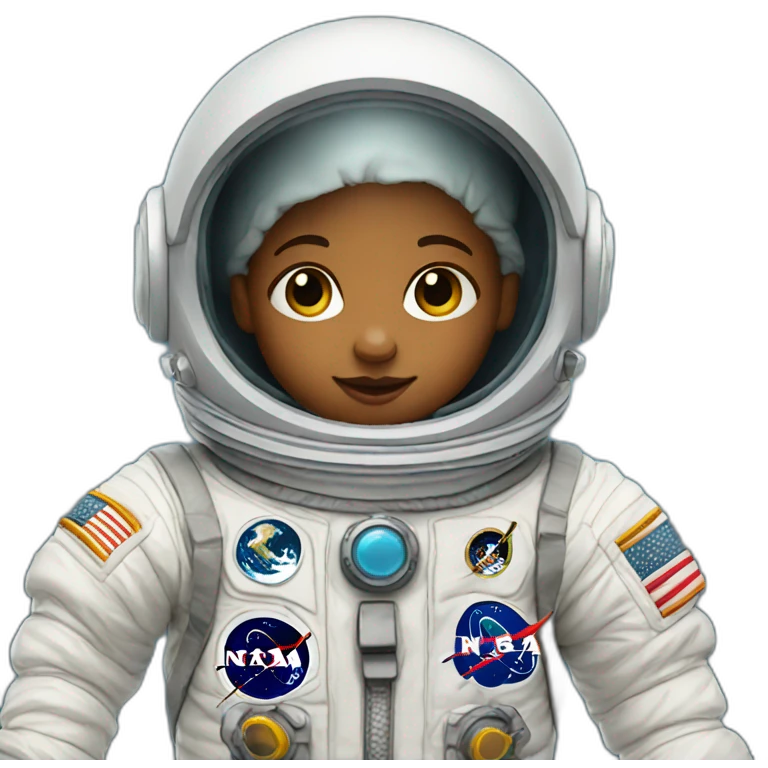 newborn in astronaut costume emoji