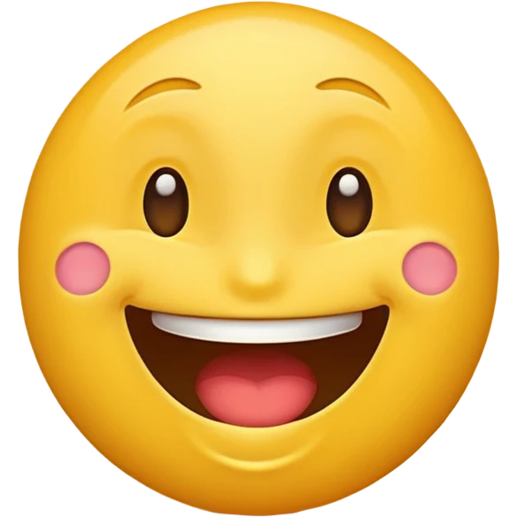 really happy emoji, joyful expression, bright and cheerful, classic emoji style emoji