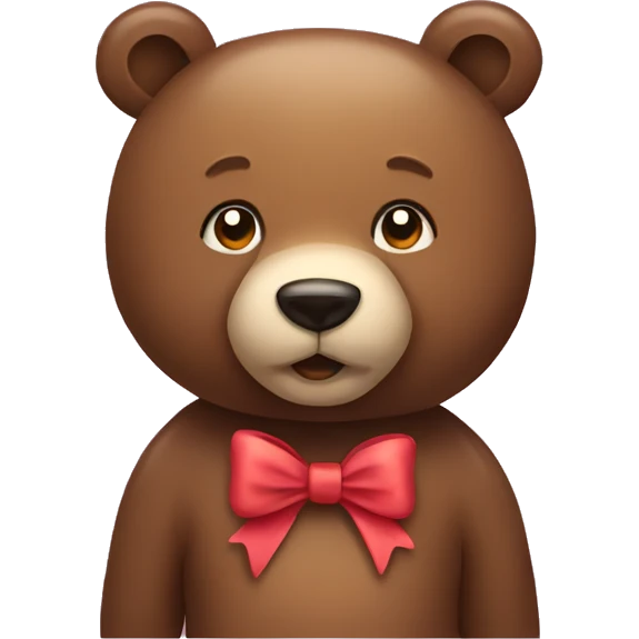 Bear with bow emoji