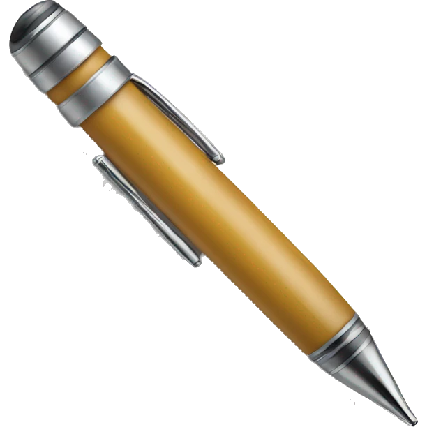 pen with a check emoji