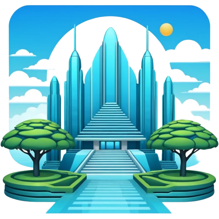 Utopian Futuristic Aesthetic Scenery Deco emoji