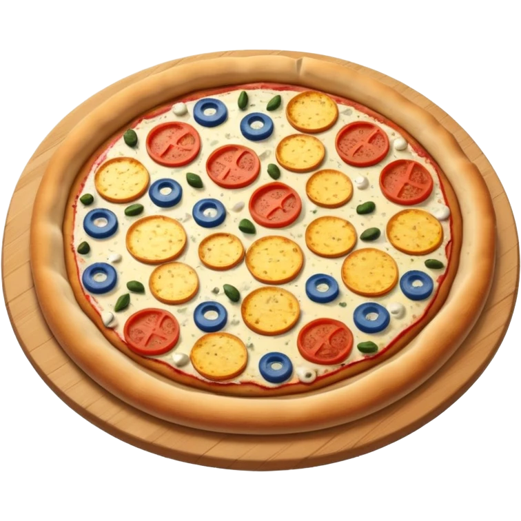 Make me a 🍕 or one with shapes of France on it emoji