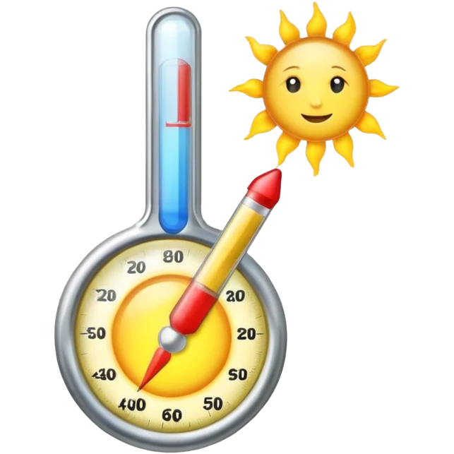 high-temperature thermometers and the sun emoji