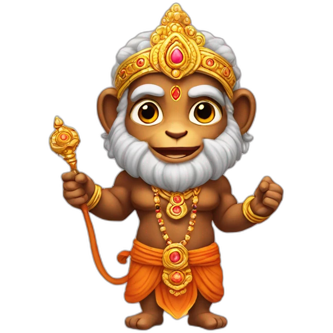 Cute lord Hanuman emoji