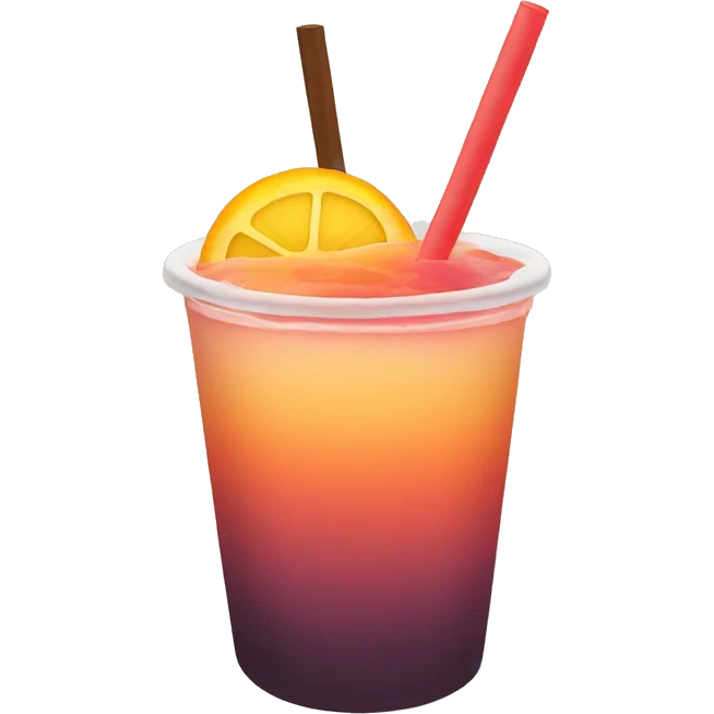 Sunset boba drink  emoji