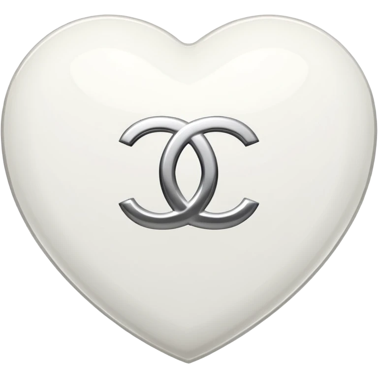 Chanel sport logo white heart 3d emoji