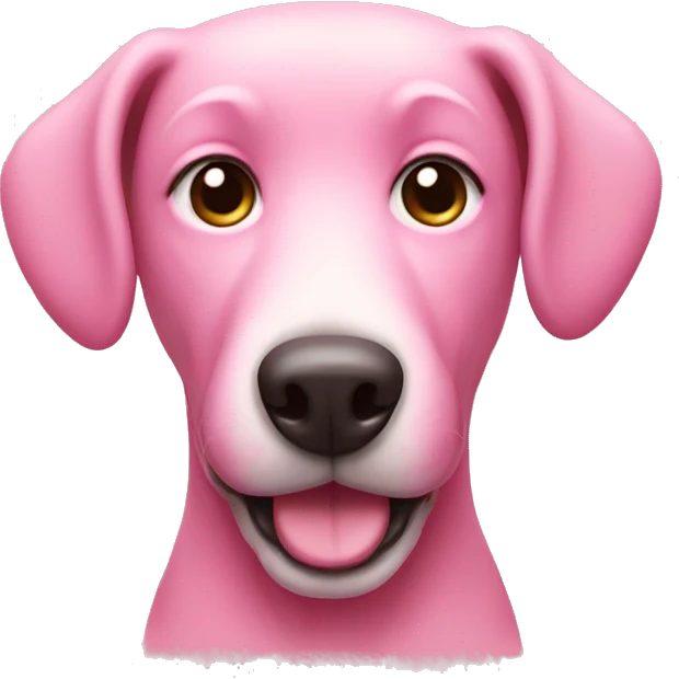 Pink dog emoji