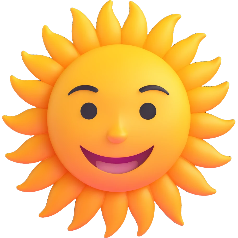 smiling sun emoji