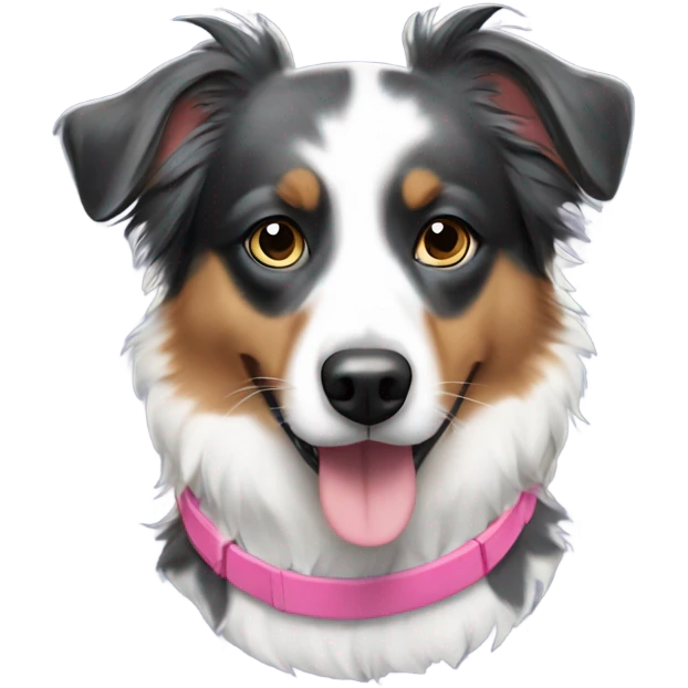 Mini Australian shepherd in a swimsuit emoji
