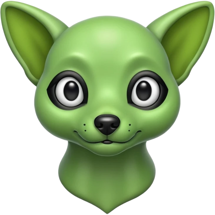 alien dog green emoji