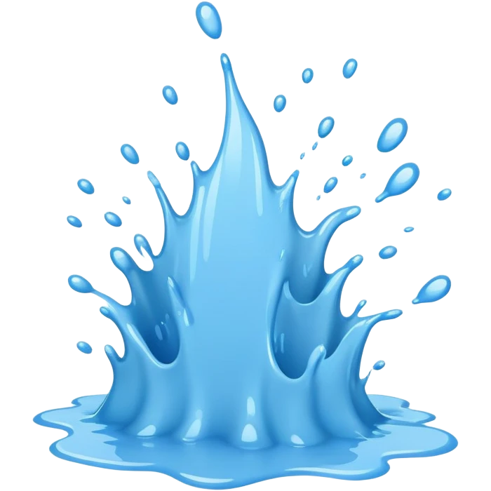 light blue paint splash emoji