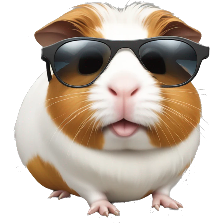 Guinea pig wearing sunglasses emoji