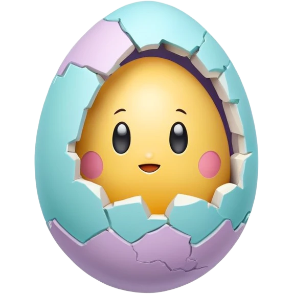 cracked easter egg with surprise inside emoji