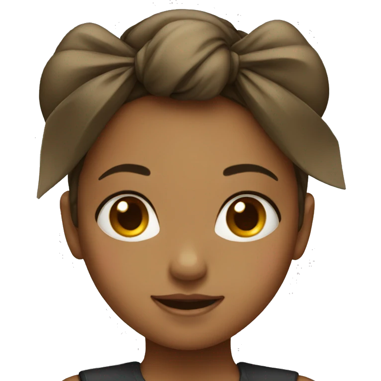 Girl wearing a bow emoji