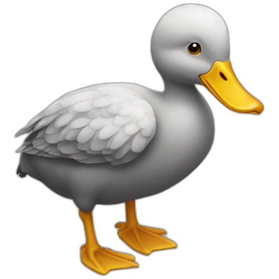 A dodo that has a snout and looks like a duck emoji
