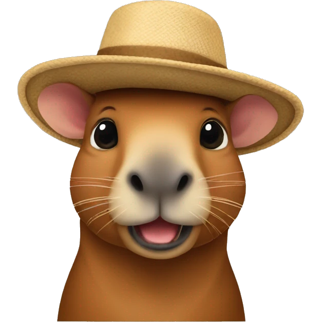 capibara con un cappello a cilindro  emoji