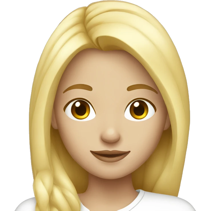 Blonde girl in white emoji