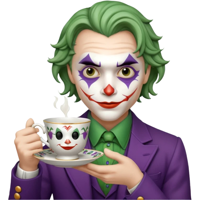 joker holding tea cup emoji
