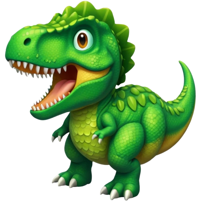 overhead view of a T-Rex emoji