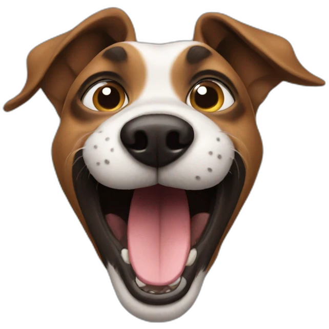 Crazy dog emoji