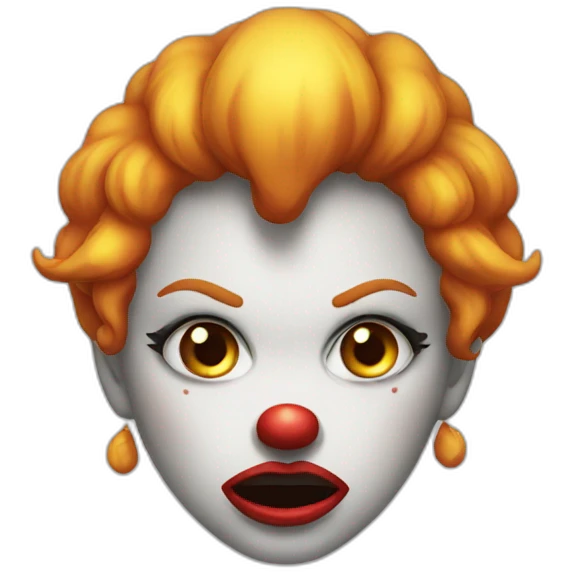 angry clown girl emoji