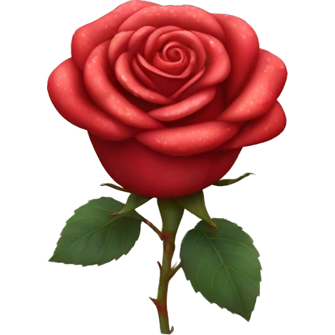 Red specked rose emoji
