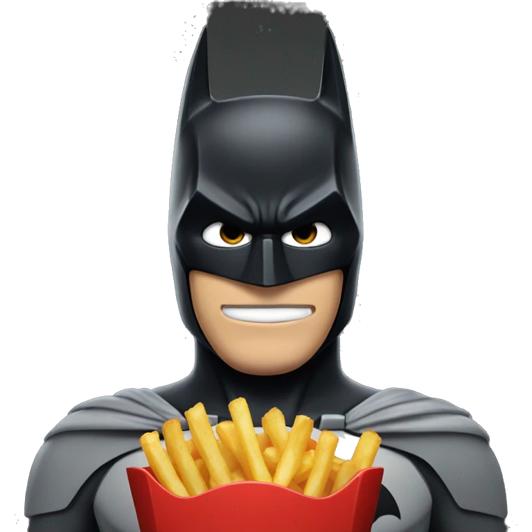 Batman qui mange des frites emoji