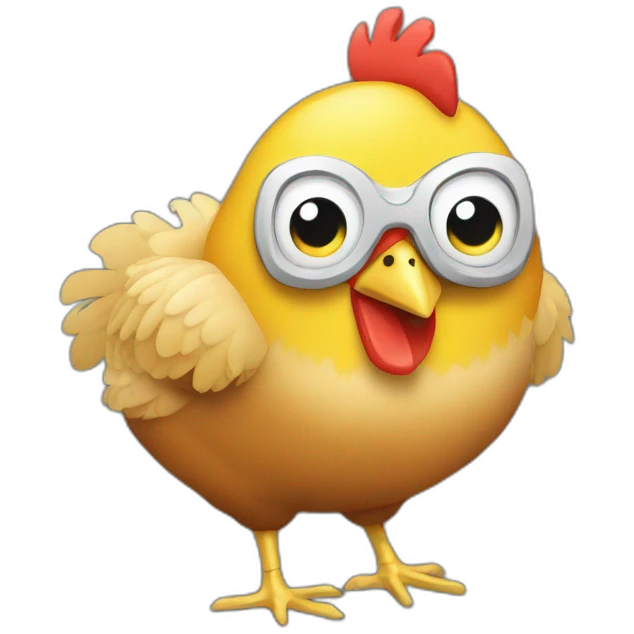 Chicken coding computer emoji