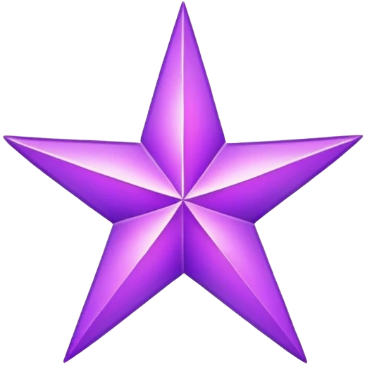 Purple four-pointed star emoji