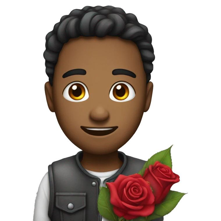 an lover give rose his girlfrien emoji