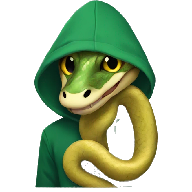 snake wearing hoodie emoji